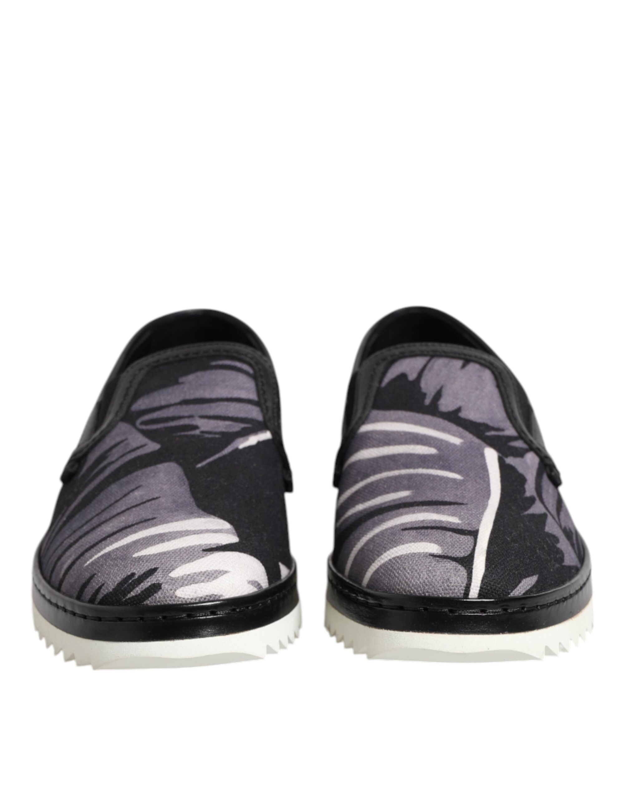 Dolce & Gabbana Black Tropical Slip On Men Sneakers Shoes -   -  Dolce & Gabbana.