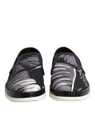 Dolce & Gabbana Black Tropical Slip On Men Sneakers Shoes -   -  Dolce & Gabbana.