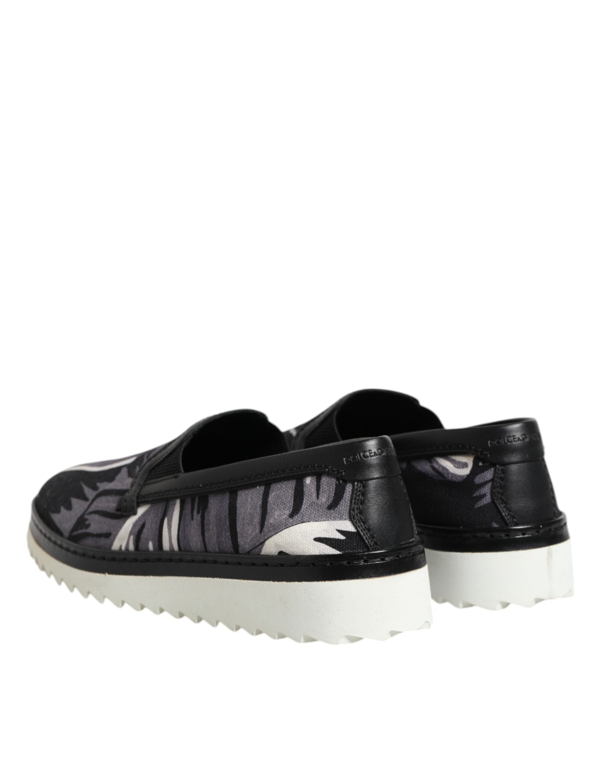 Dolce & Gabbana Black Tropical Slip On Men Sneakers Shoes -   -  Dolce & Gabbana.