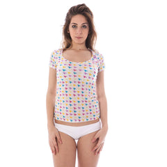 A-Style White Nylon Women T-Shirt -   -  A-Style.