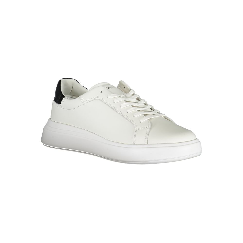 Calvin Klein Sleek White Sneakers with Contrast Accents -   -  Calvin Klein.