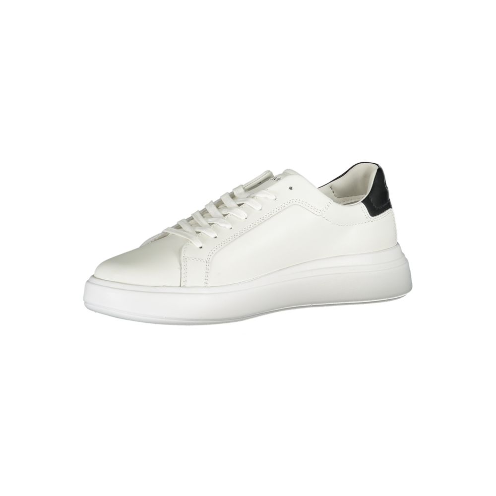 Calvin Klein Sleek White Sneakers with Contrast Accents -   -  Calvin Klein.