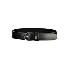 Tommy Hilfiger Chic Black Leather Belt with Metal Buckle -   -  Tommy Hilfiger.