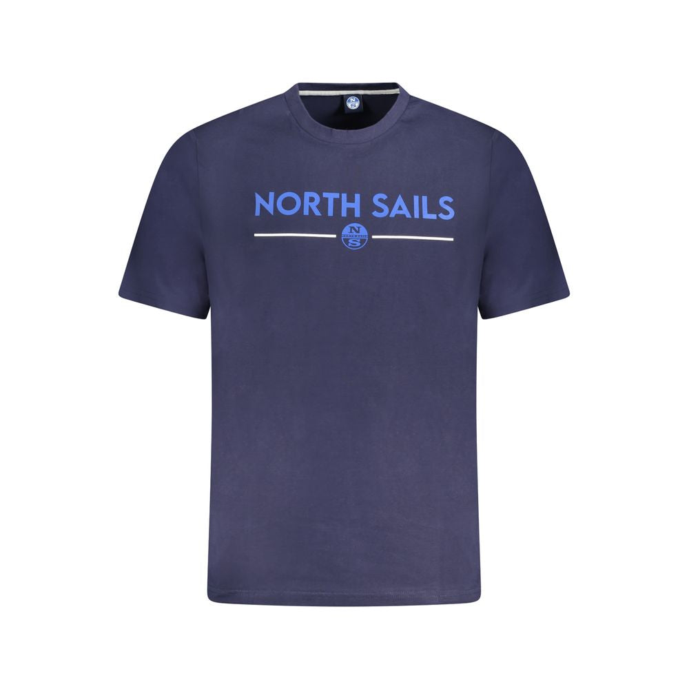 North Sails Blue Cotton Men T-Shirt -   -  North Sails.