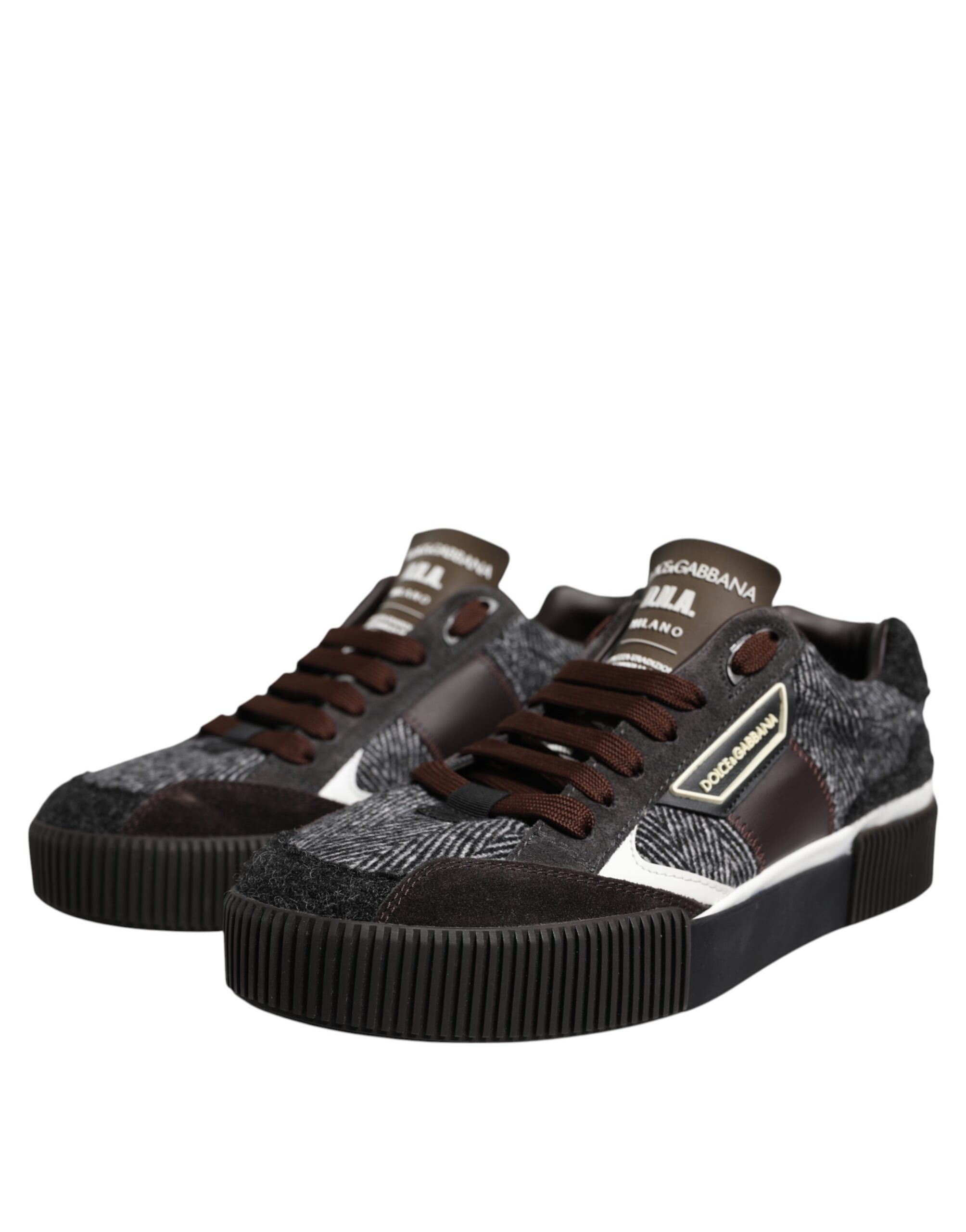 Dolce & Gabbana Multicolor Leather Low Top Sneakers Shoes -   -  Dolce & Gabbana.