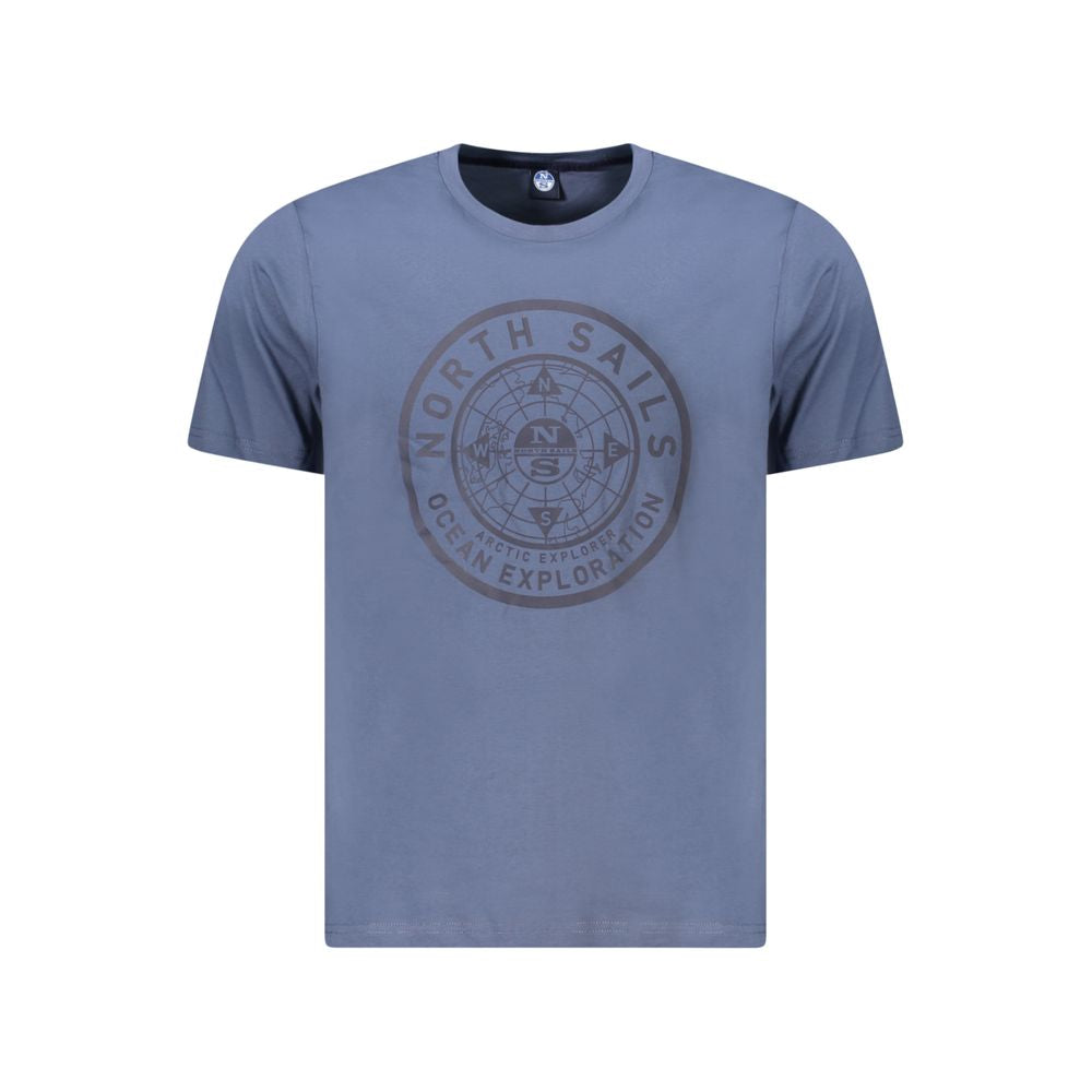North Sails Blue Cotton Men T-Shirt -   -  North Sails.