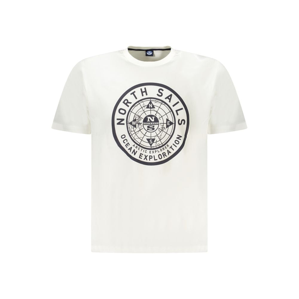 North Sails White Cotton Men T-Shirt -   -  North Sails.