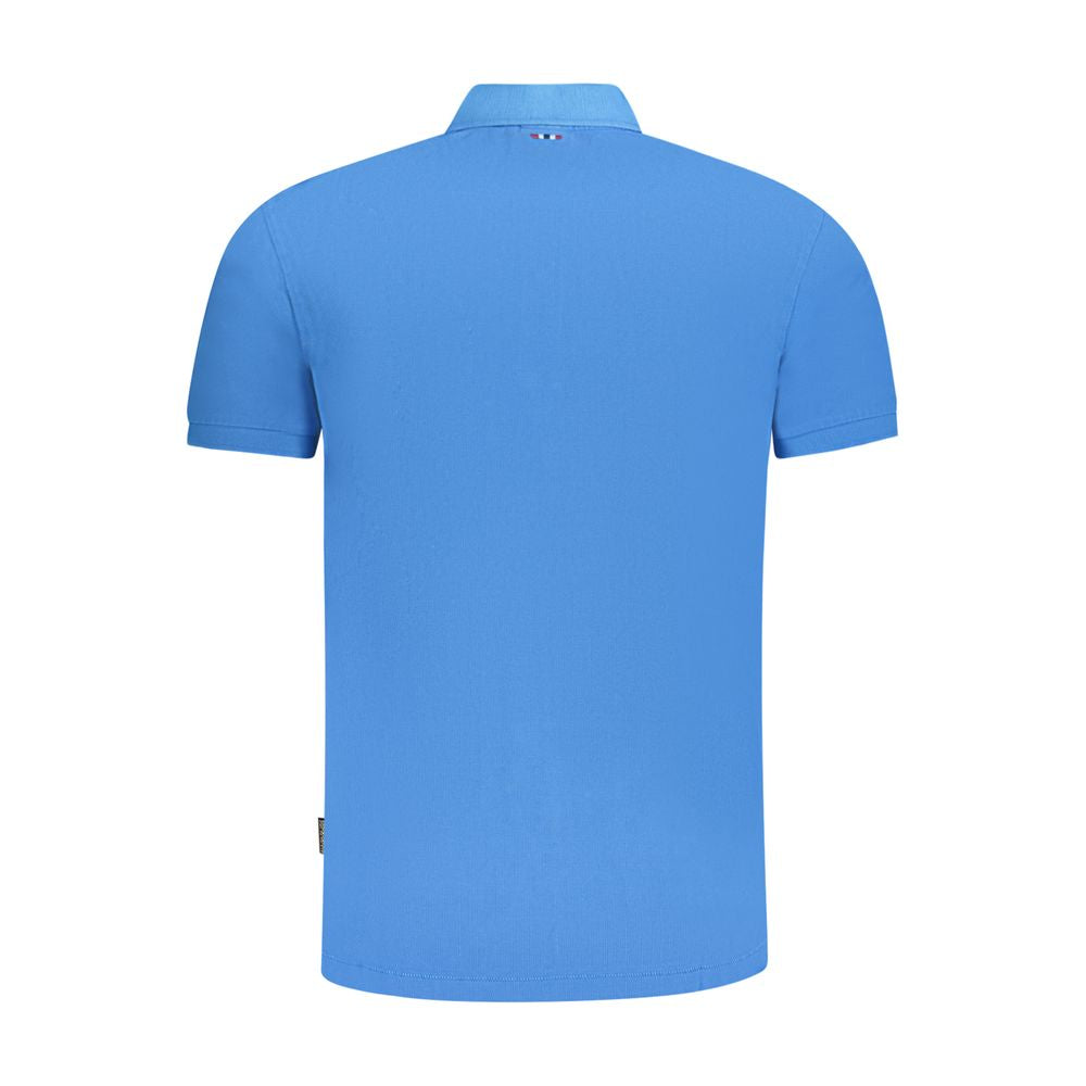 Napapijri Blue Cotton Men Polo Shirt -   -  Napapijri.