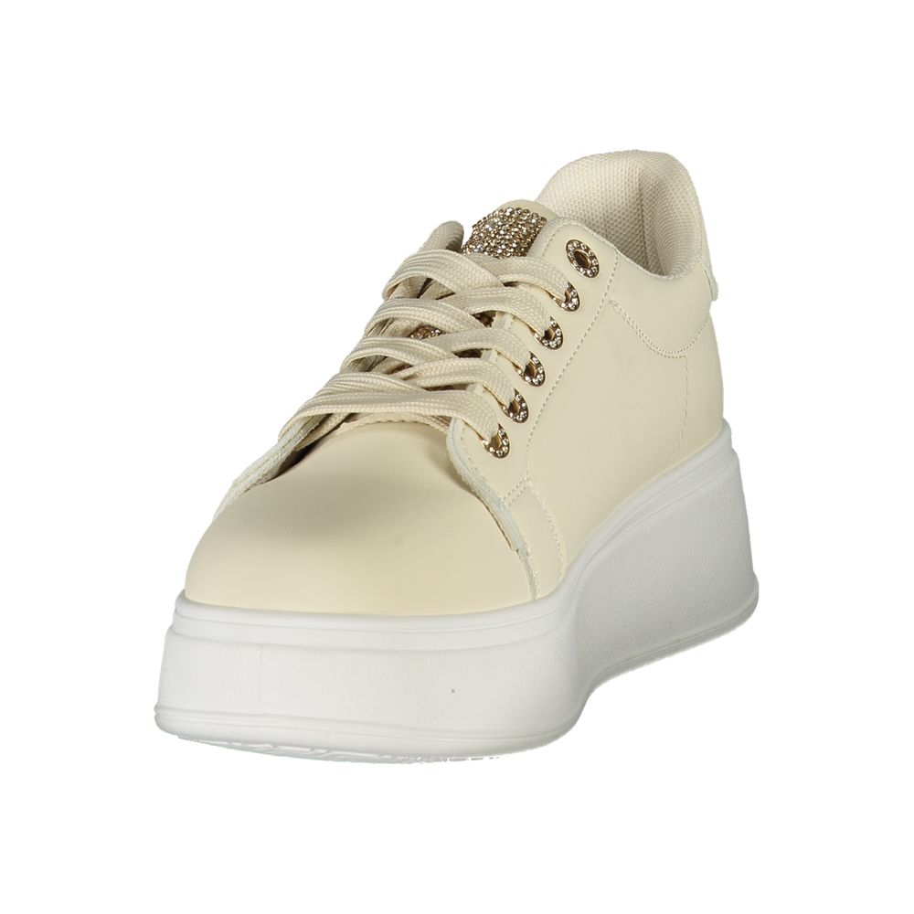 Laura Biagiotti Beige Polyester Women Sneaker -   -  Laura Biagiotti.
