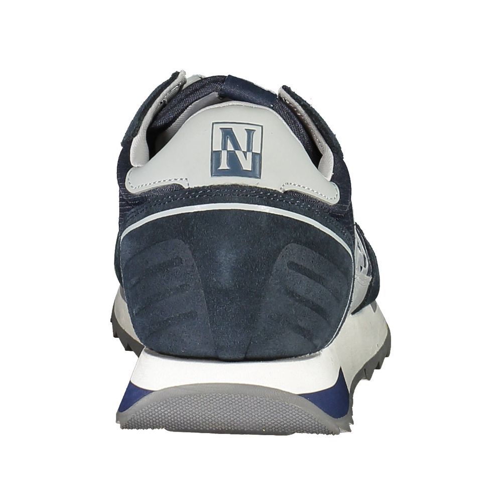 Napapijri Blue Leather Mens Sneaker -   -  Napapijri.