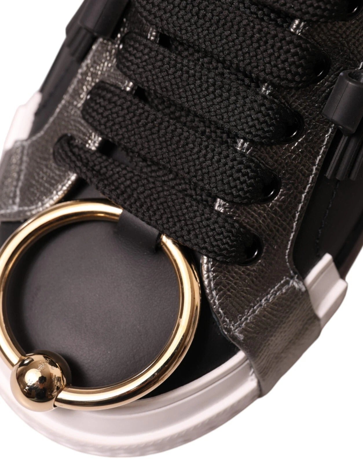 Dolce & Gabbana Black Leather Low Top Sneakers Portofino Shoes -   -  Dolce & Gabbana.