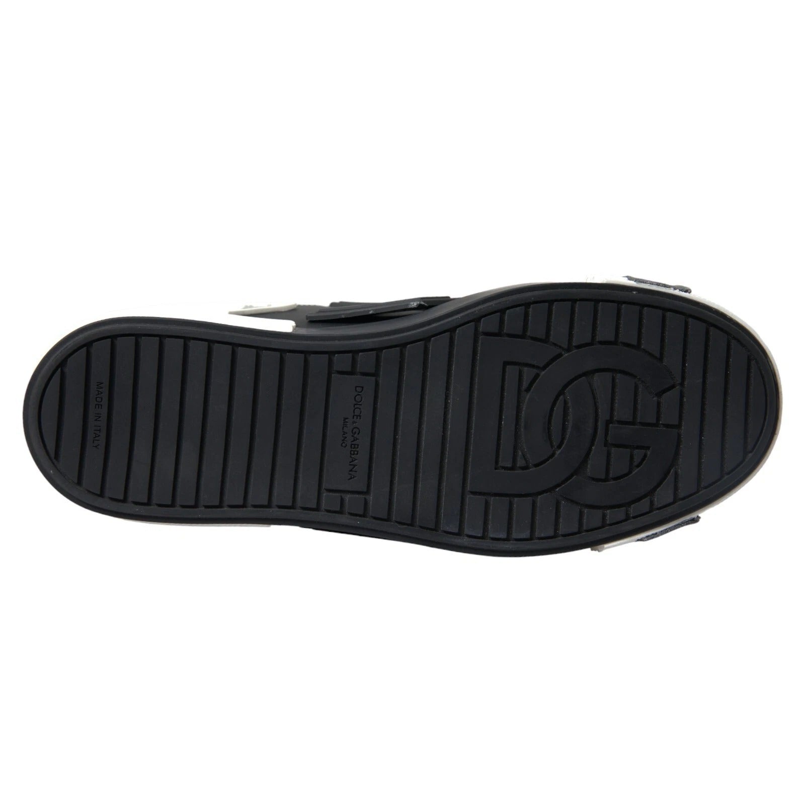 Dolce & Gabbana Black Leather Low Top Sneakers Portofino Shoes -   -  Dolce & Gabbana.