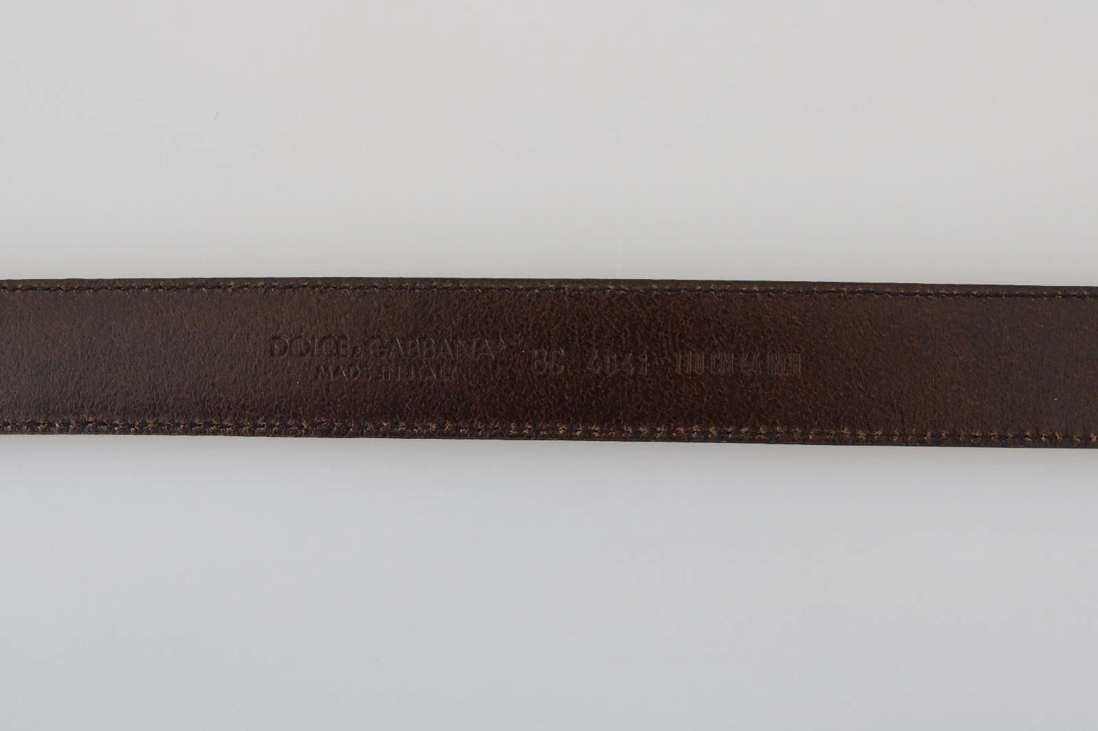 Dolce & Gabbana Blue Perforated Leather Gray Buckle Belt -   -  Dolce & Gabbana.