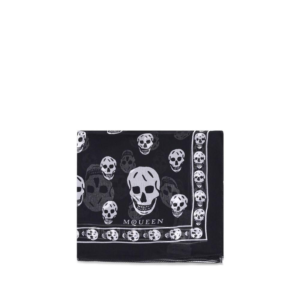 Alexander McQueen Silk Skull Scarf -   -  Alexander McQueen.
