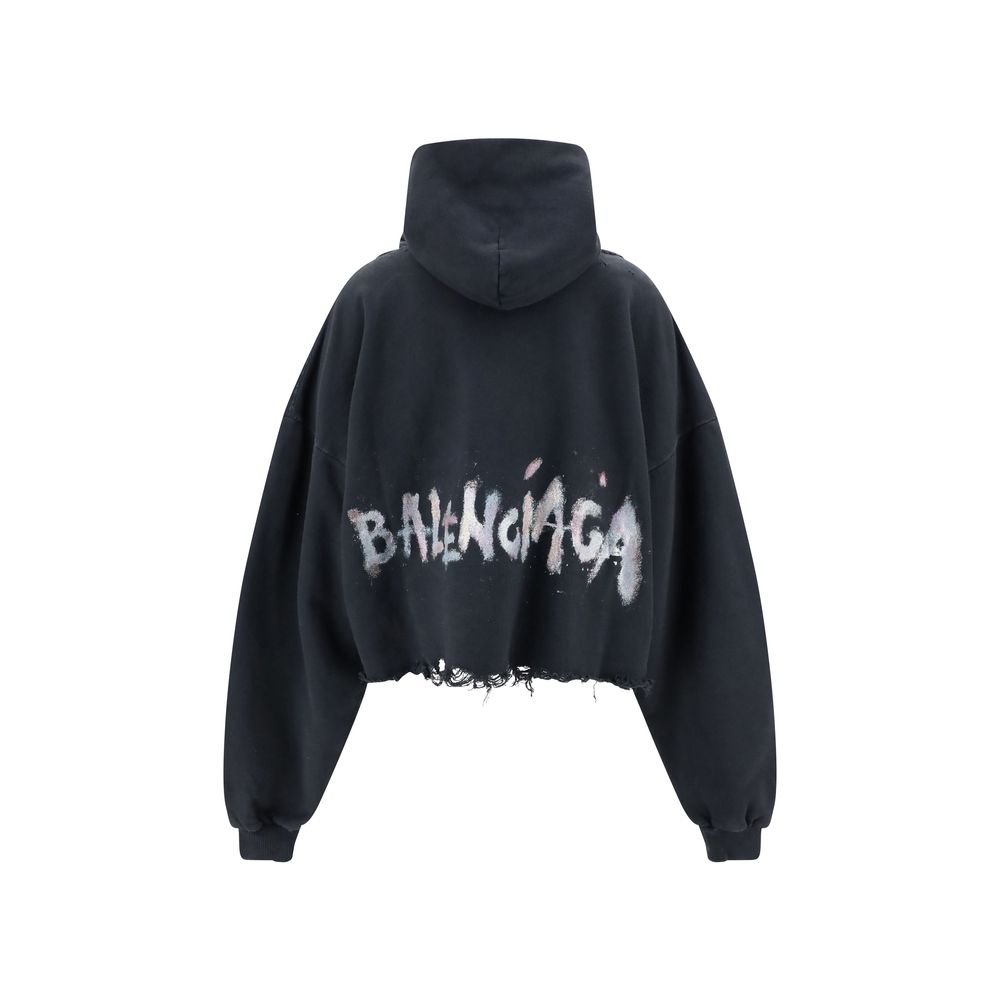 Balenciaga Cropped Hoodie -   -  Balenciaga.