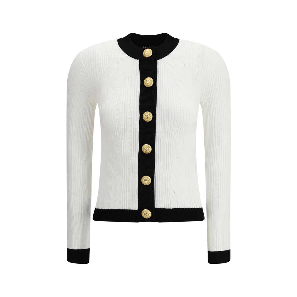 Balmain Contrast trim Cardigan -   -  Balmain.