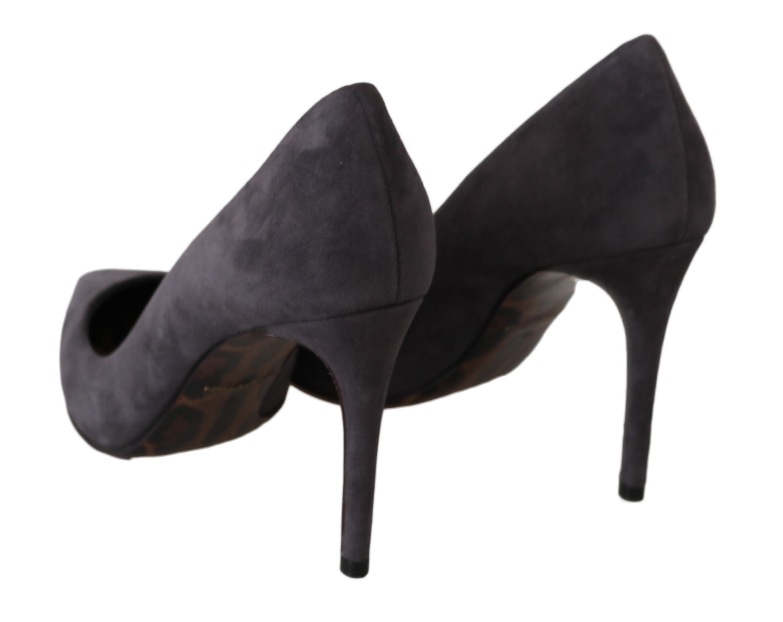 Dolce & Gabbana Gray Suede Leather Stiletto  Shoes Heels -   -  Dolce & Gabbana.