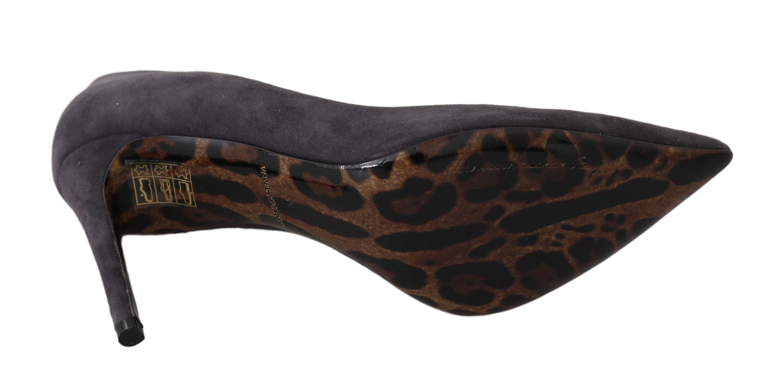 Dolce & Gabbana Gray Suede Leather Stiletto  Shoes Heels -   -  Dolce & Gabbana.