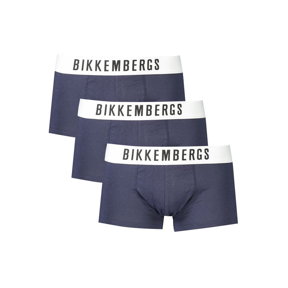 Bikkembergs Blue Cotton Underwear -   -  Bikkembergs.