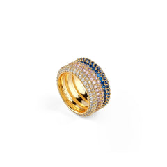 Ladies' Ring Guess JUBR05140JWYGBL52 12 Golden Blue -  Jewellery, Women -  Guess.