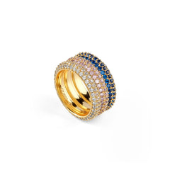 Ladies' Ring Guess JUBR05140JWYGBL54 14 Golden Blue -  Jewellery, Women -  Guess.