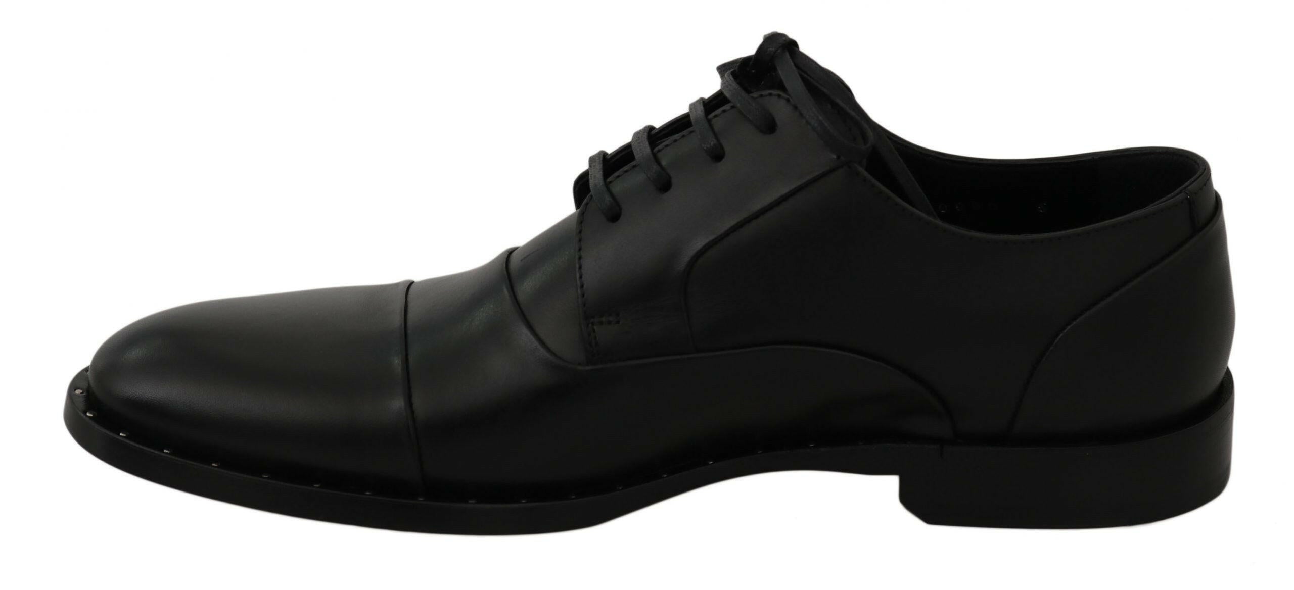 Dolce & Gabbana Black Leather Derby Formal Shoes -   -  Dolce & Gabbana.