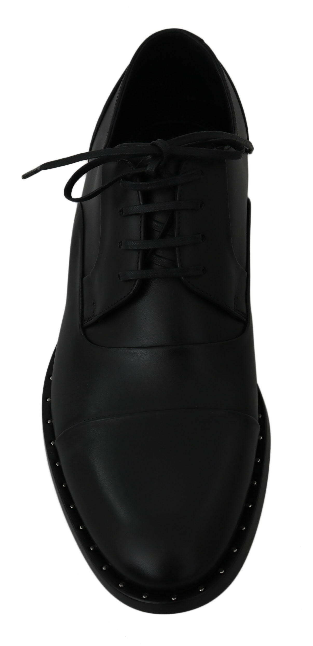 Dolce & Gabbana Black Leather Derby Formal Shoes -   -  Dolce & Gabbana.