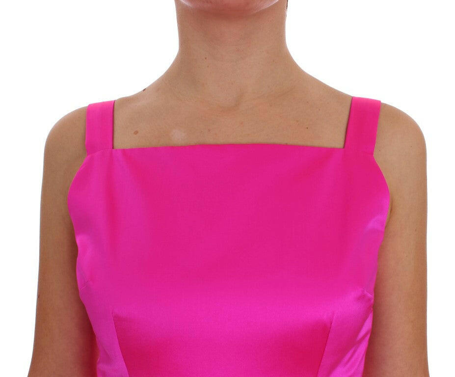 Dolce & Gabbana Pink Silk Long Sheath Ball Gown Dress -   -  Dolce & Gabbana.