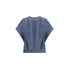 Brunello Cucinelli Lace-knit  Vest -   -  Brunello Cucinelli.