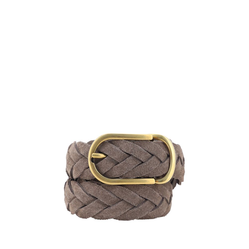 Brunello Cucinelli Leather belt braided design -   -  Brunello Cucinelli.
