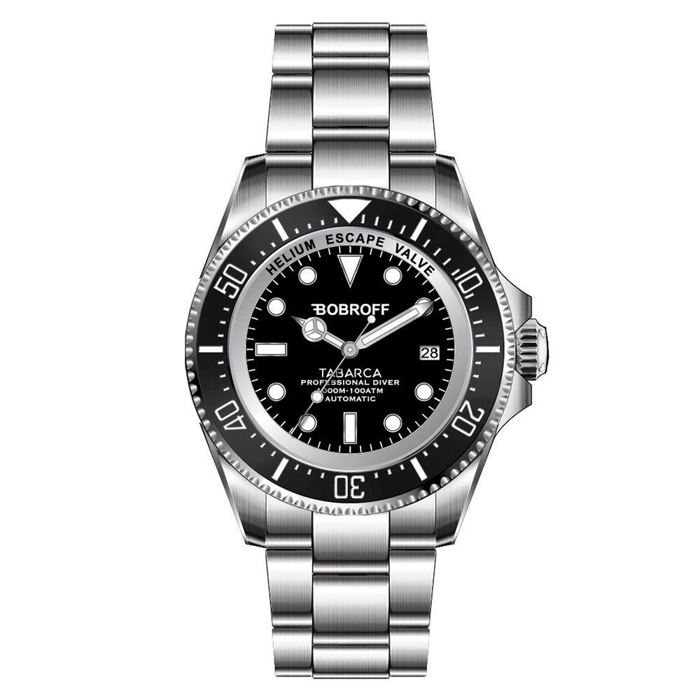 Bobroff Gray Stainless Steel Watch -   -  Bobroff.