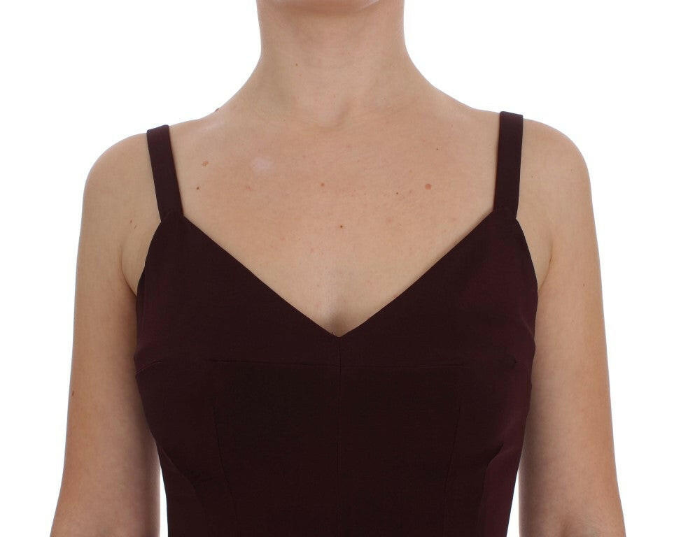Dolce & Gabbana Bordeaux Stretch Full Length Sheath Dress -   -  Dolce & Gabbana.