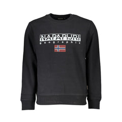 Napapijri Black Cotton Sweater -   -  Napapijri.