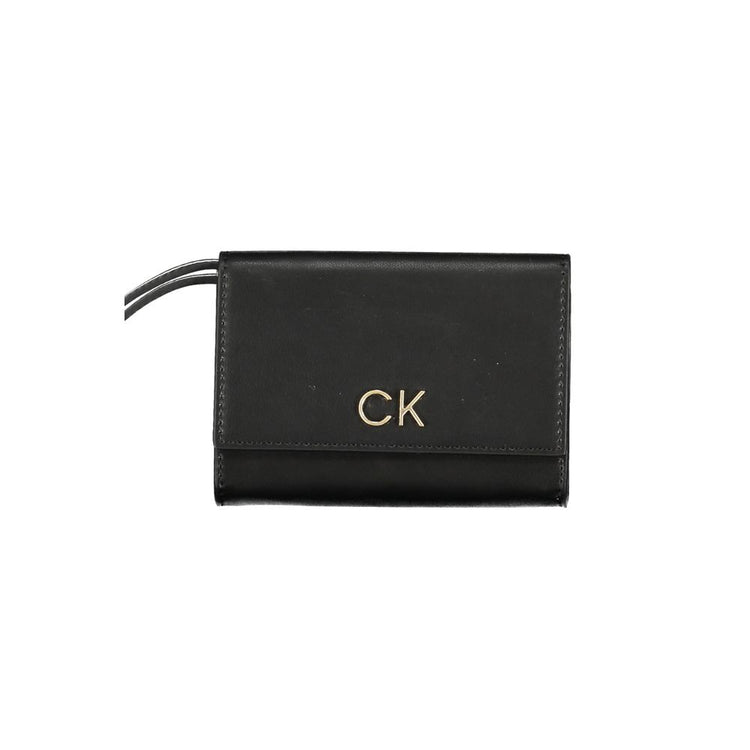 Calvin Klein - Sleek Recycled Polyester Wallet with Wrist Strap - Black Calvin Klein