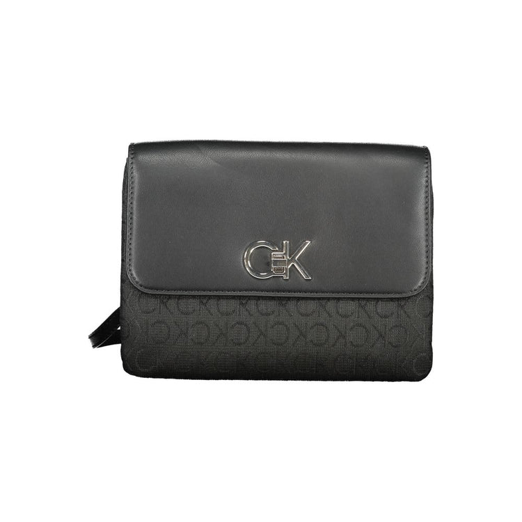 Calvin Klein - Structured Logo Crossbody Bag with Chain Handle - Black Calvin Klein