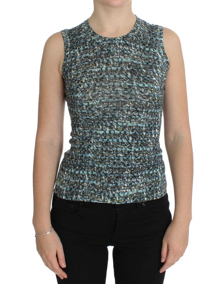 Dolce & Gabbana Blue Wool Sweater Sleeveless Pullover -   -  Dolce & Gabbana.