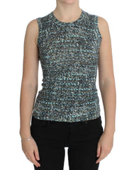 Dolce & Gabbana Blue Wool Sweater Sleeveless Pullover -   -  Dolce & Gabbana.