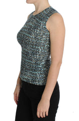 Dolce & Gabbana Blue Wool Sweater Sleeveless Pullover -   -  Dolce & Gabbana.