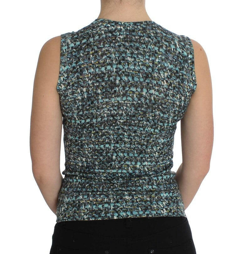 Dolce & Gabbana Blue Wool Sweater Sleeveless Pullover -   -  Dolce & Gabbana.