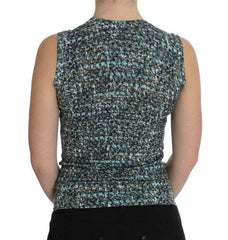 Dolce & Gabbana Blue Wool Sweater Sleeveless Pullover -   -  Dolce & Gabbana.