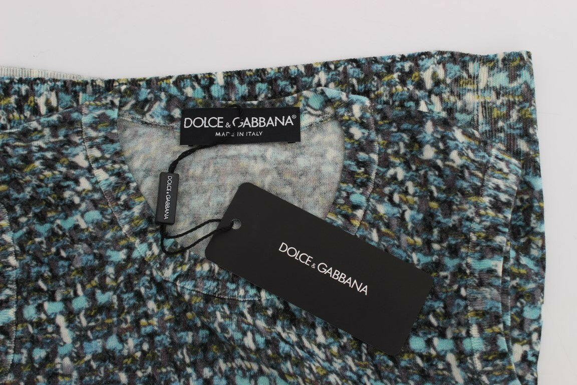 Dolce & Gabbana Blue Wool Sweater Sleeveless Pullover -   -  Dolce & Gabbana.