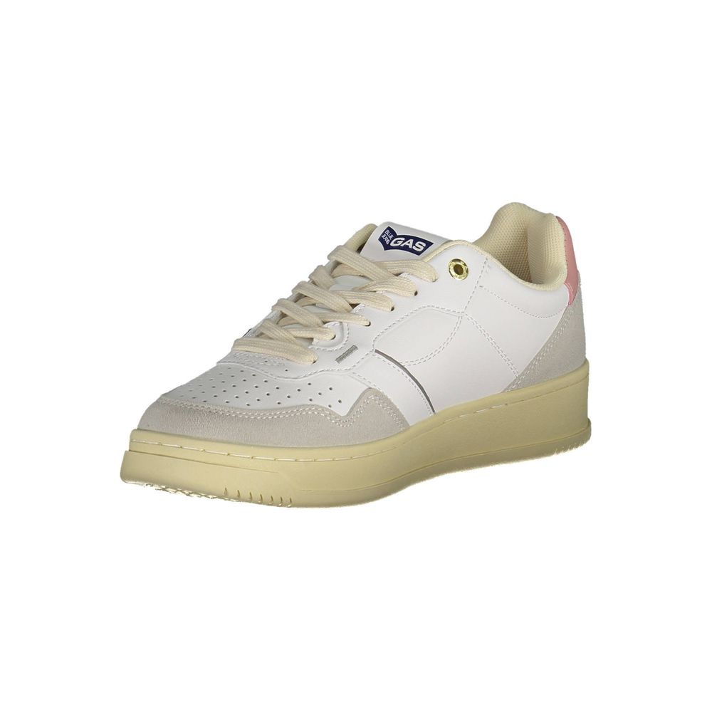 Gas White Artificial Leather Sneaker -   -  Gas.