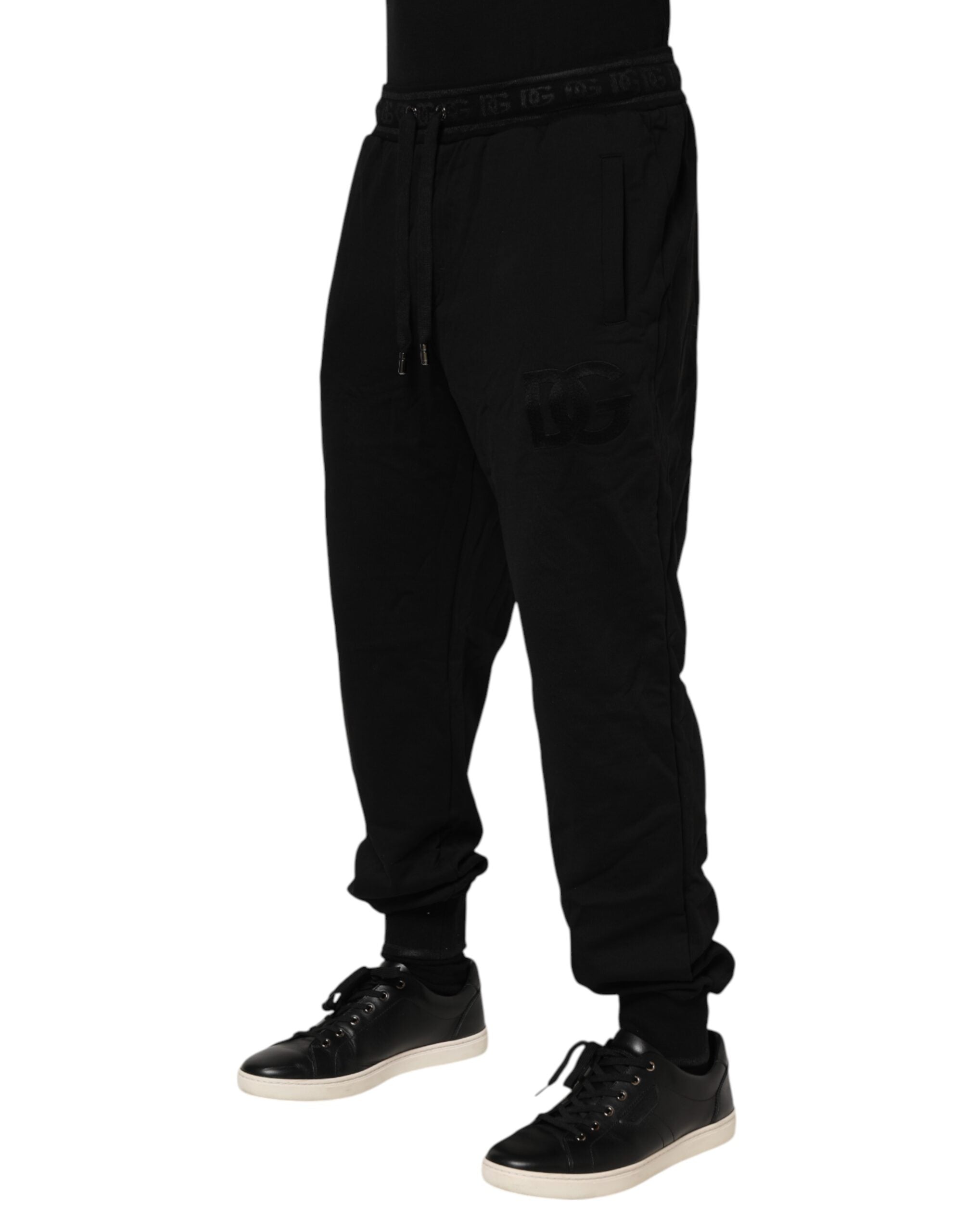 Dolce & Gabbana Black Cotton Drawstring Jogger Pants -   -  Dolce & Gabbana.