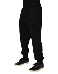 Dolce & Gabbana Black Cotton Drawstring Jogger Pants -   -  Dolce & Gabbana.