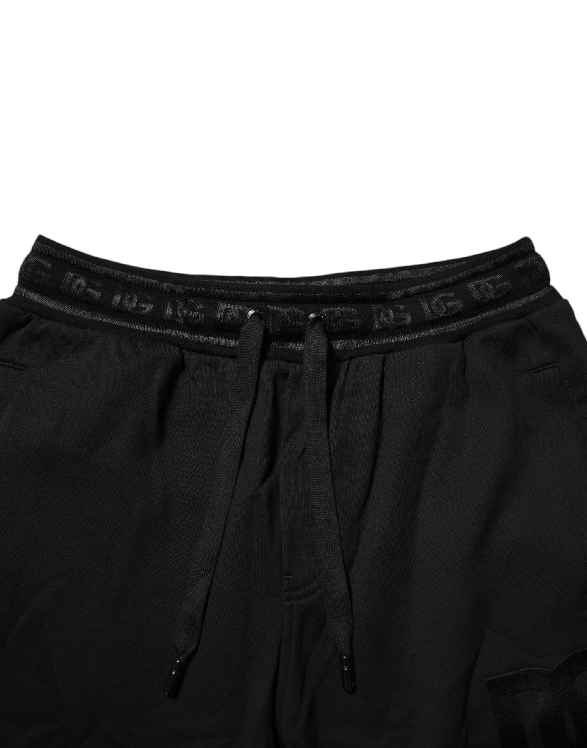Dolce & Gabbana Black Cotton Drawstring Jogger Pants -   -  Dolce & Gabbana.
