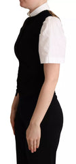 Dolce & Gabbana Black Brown Leopard Print Waistcoat Vest -   -  Dolce & Gabbana.