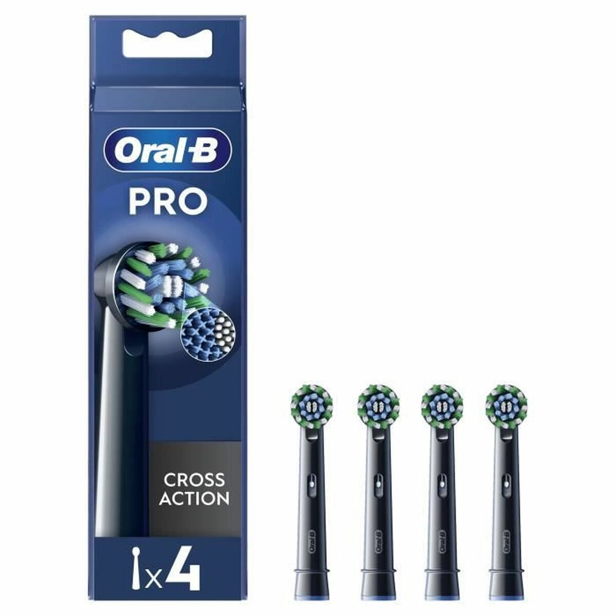 Replacement Head Oral-B Pro Cross action Black 4 Units -  Health and personal care, Oral care -  Oral-B.