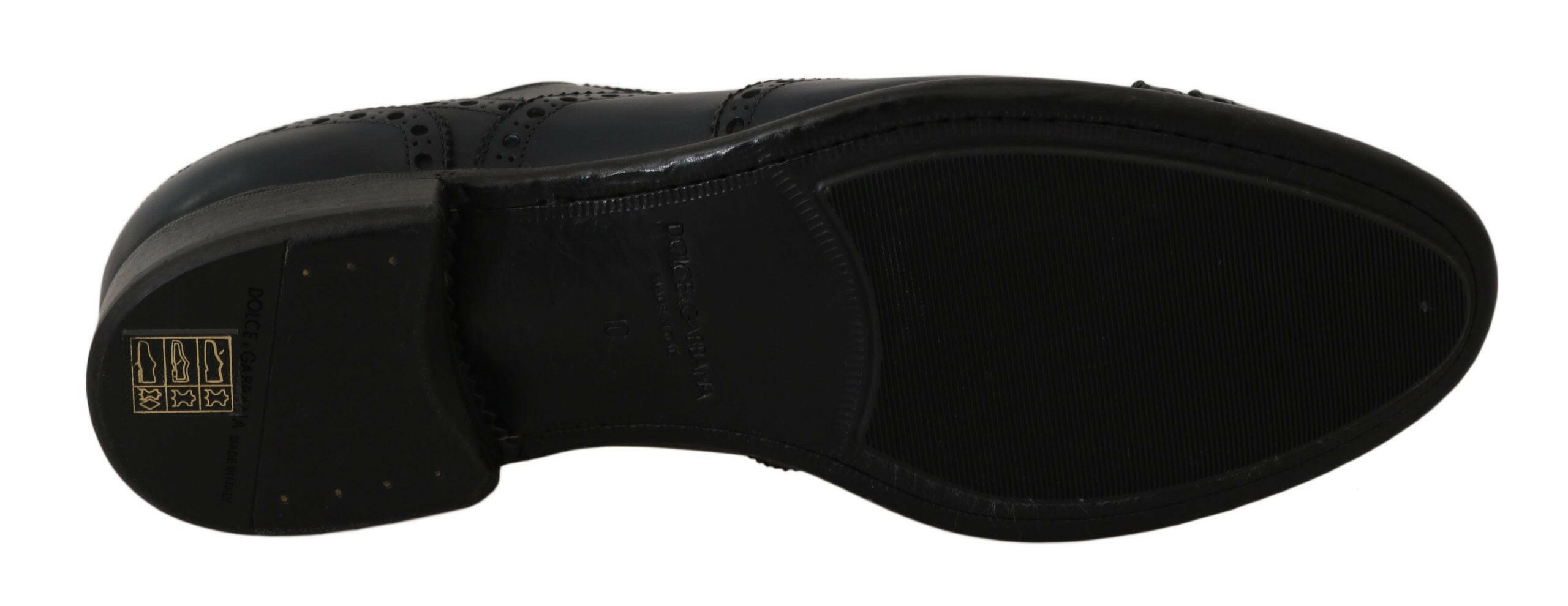 Dolce & Gabbana Dark Blue Leather Wingtip Oxford Dress Shoes -   -  Dolce & Gabbana.