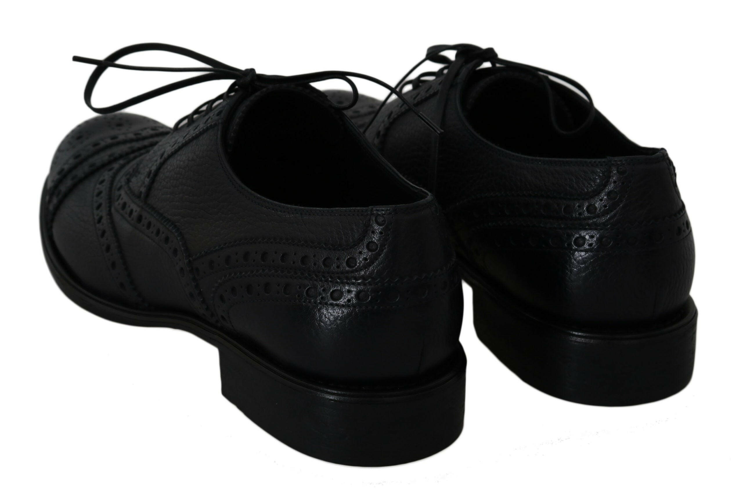 Dolce & Gabbana Blue Leather Wingtip Oxford Dress  Shoes -   -  Dolce & Gabbana.