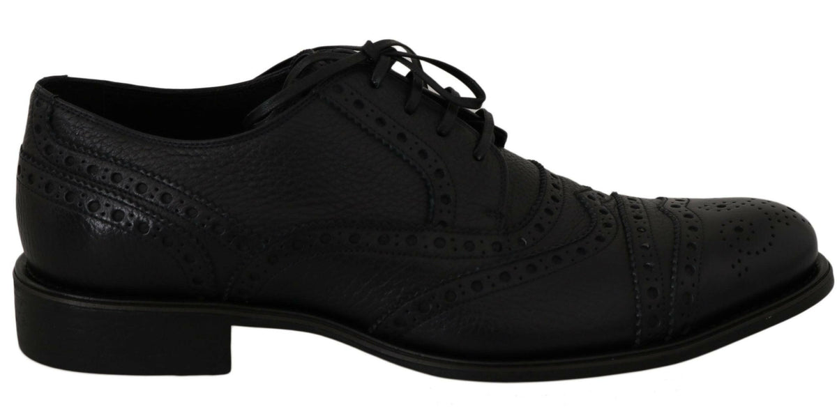 Dolce & Gabbana Blue Leather Wingtip Oxford Dress  Shoes -   -  Dolce & Gabbana.